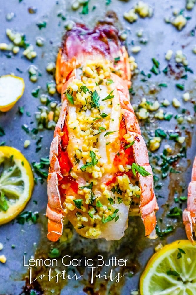 The Best Lemon Garlic Butter Broiled Lobster Tails