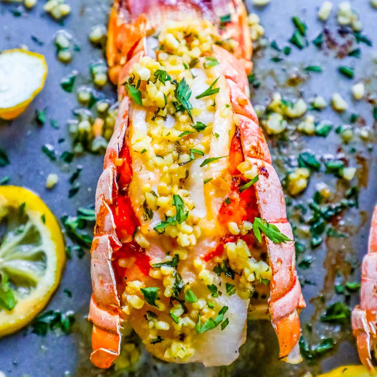 The Best Lemon Garlic Butter Broiled Lobster Tails