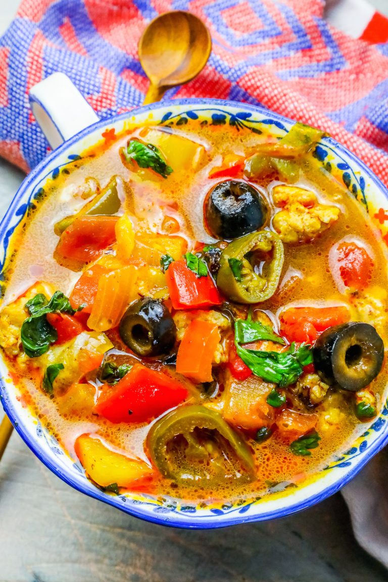 One Pot Cheesy Chicken Taco Skillet Soup Recipe