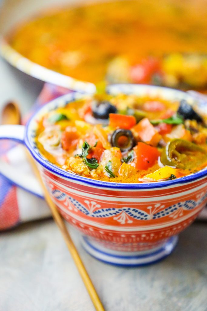 One Pot Cheesy Chicken Taco Skillet Soup Recipe