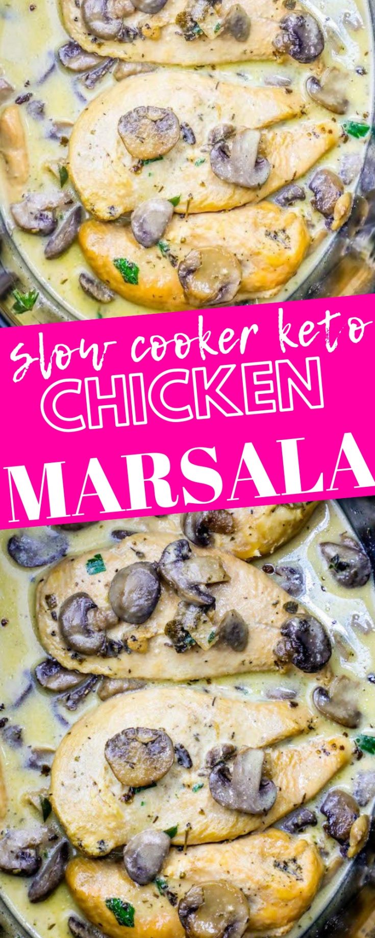 Easy Low Carb One Pot Slow Cooker Creamy Chicken Marsala
