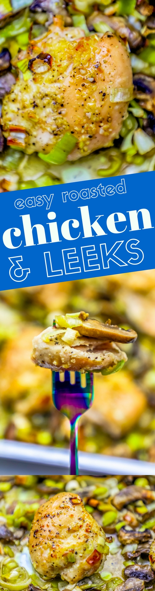A picture of chicken and leeks