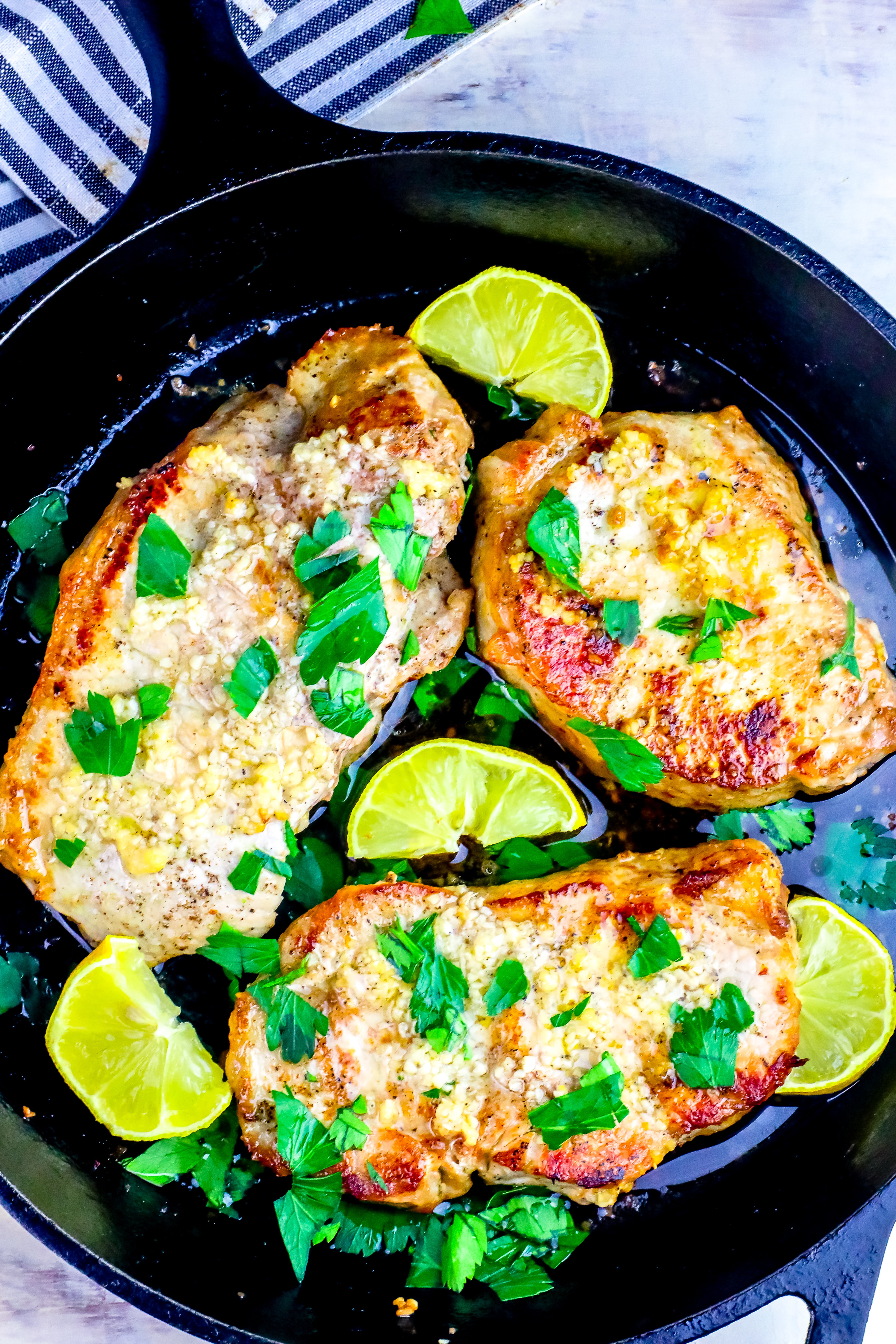 Garlic baked pork outlet chops