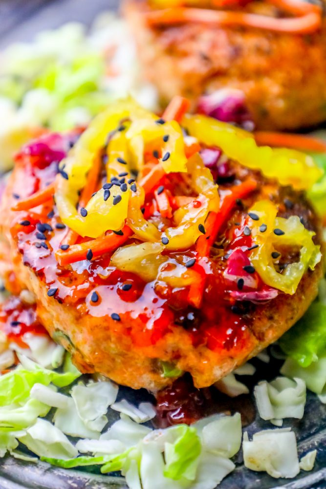 Easy Grilled Sweet Chili Asian Salmon Burgers Recipe