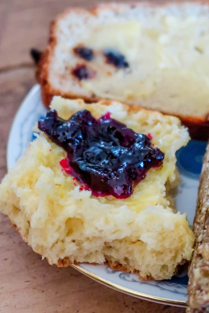 bread with jam on it
