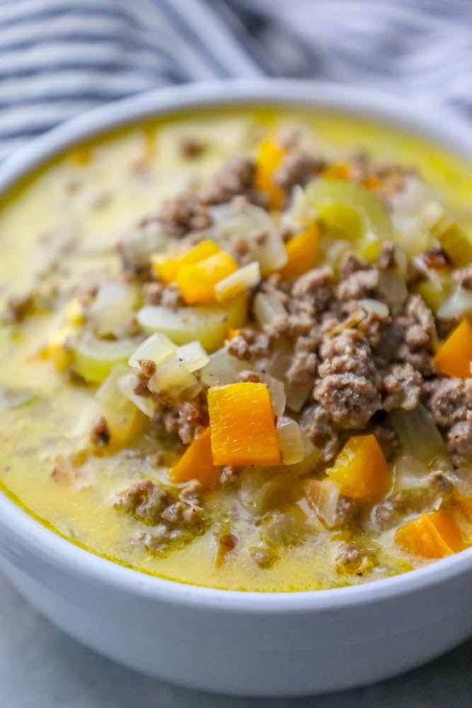 Easy One Pot Cheeseburger Soup Recipe Sweet Cs Designs