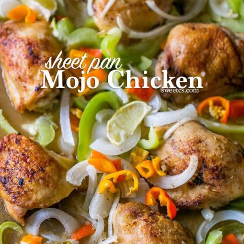 Sheet Pan Mojo Chicken and Fajita Vegetables