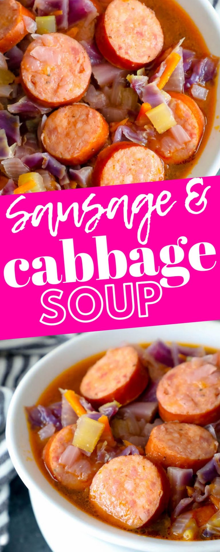 Easy Cabbage and Sausage Soup Sweet Cs Designs