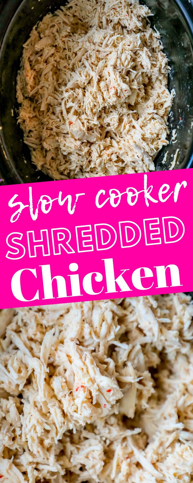 shredded chicken in a slow cooker 