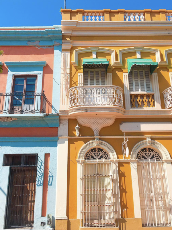 Colorful buildings with balconies on a sunny day while cruising the West Coast with Princess Cruises.
