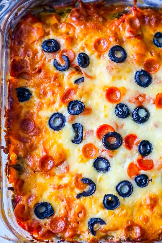 Cheesy Keto Pizza Casserole Sweet Cs Designs