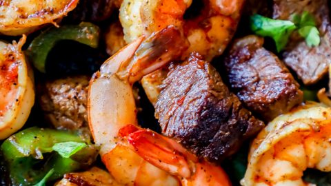 One Pot Cajun Butter Steak and Shrimp Recipe