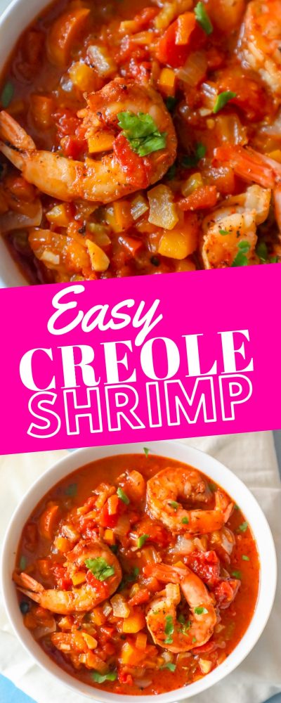shrimp in red creole sauce and parsley on it
