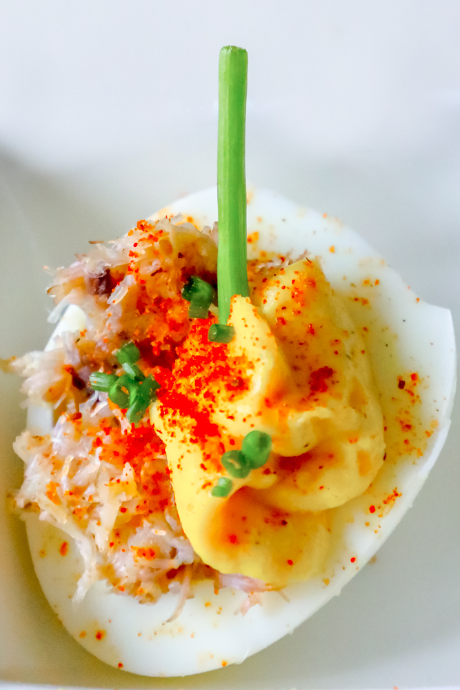  Crab Bloody Mary Deviled Eggs