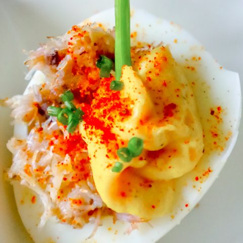 The Best Crab Bloody Mary Deviled Eggs Recipe 