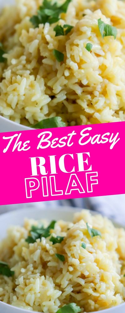 rice pilaf with parsley on it