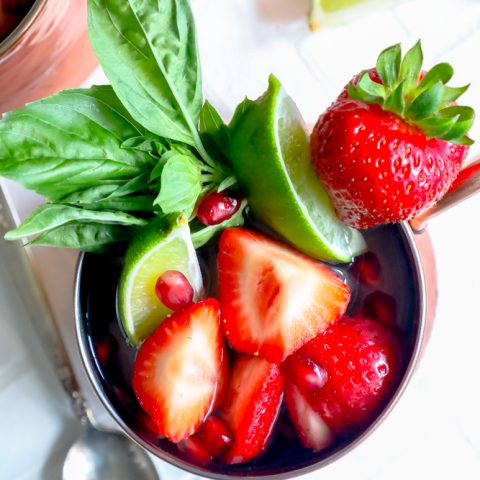 Strawberry Basil Moscow Mules Recipe 