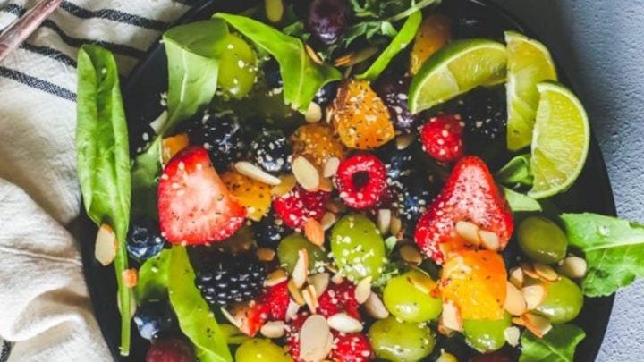 Poppyseed Spinach Fruit Salad Recipe 