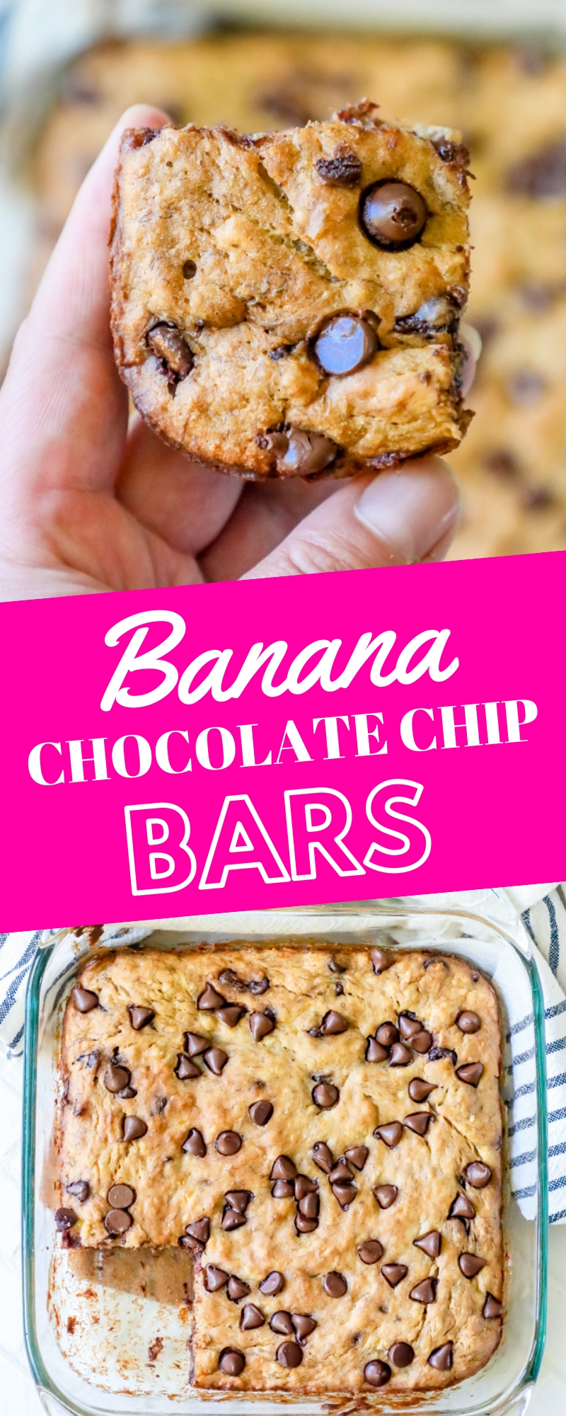 The Best Banana Chocolate Chip Bars Sweet Cs Designs