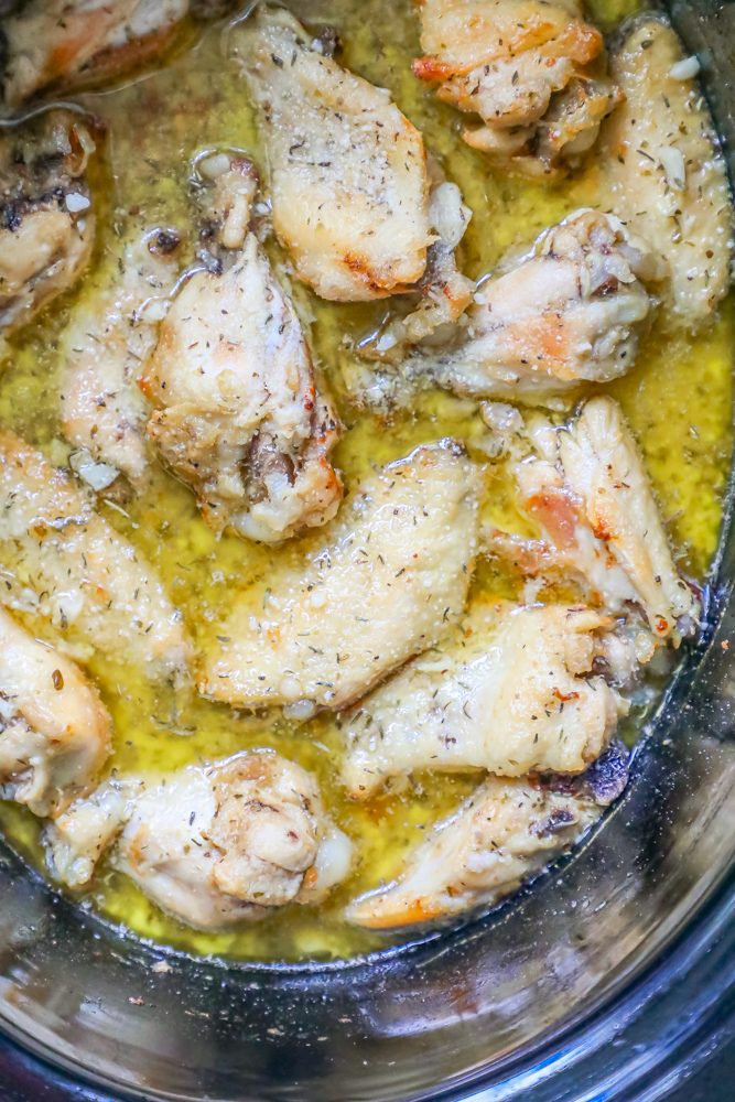 picture of parmesan chicken wings in slow cooker