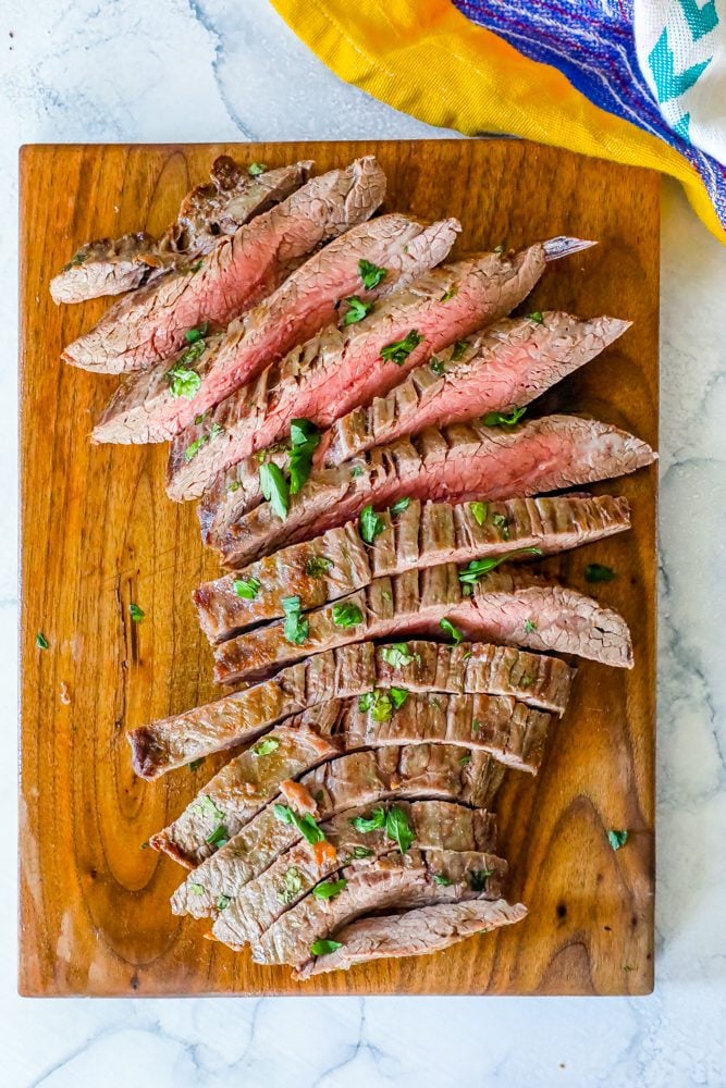 The Best Easy Oven Roasted Garlic Flank Steak Recipe - Sweet Cs