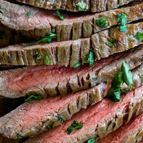 The Best Easy Oven Roasted Garlic Flank Steak Recipe Sweet Cs Designs