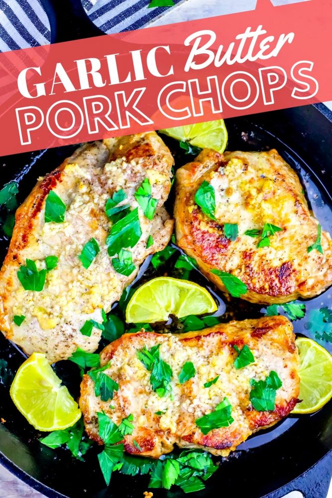 a pork chop in a pan