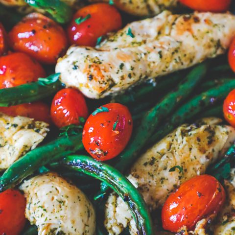 The Best Easy Italian Chicken and Vegetables Skillet