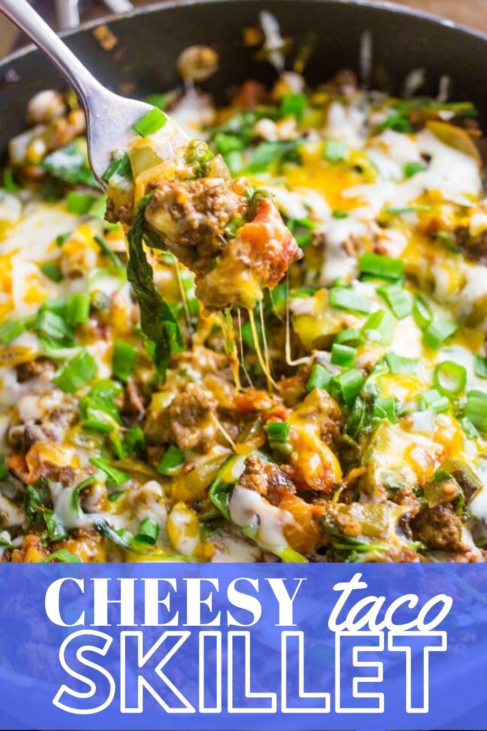 One Pot Cheesy Taco Skillet - Mexican Taco Skillet Low Carb Tacos