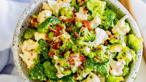 The Best Creamy Broccoli Cauliflower Salad Recipe