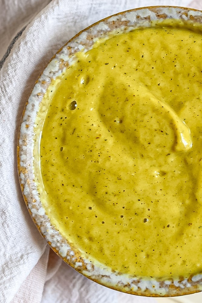 picture of avocado tomatillo salsa in a bowl 