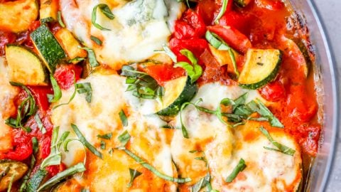 Easy Baked Zucchini Parmesan Skillet Recipe