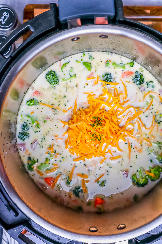 Keto Instant Pot Broccoli Cheddar Soup Recipe Sweet Cs Designs