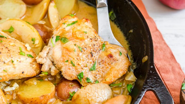 Maple Dijon Chicken and Potatoes Skillet Recipe