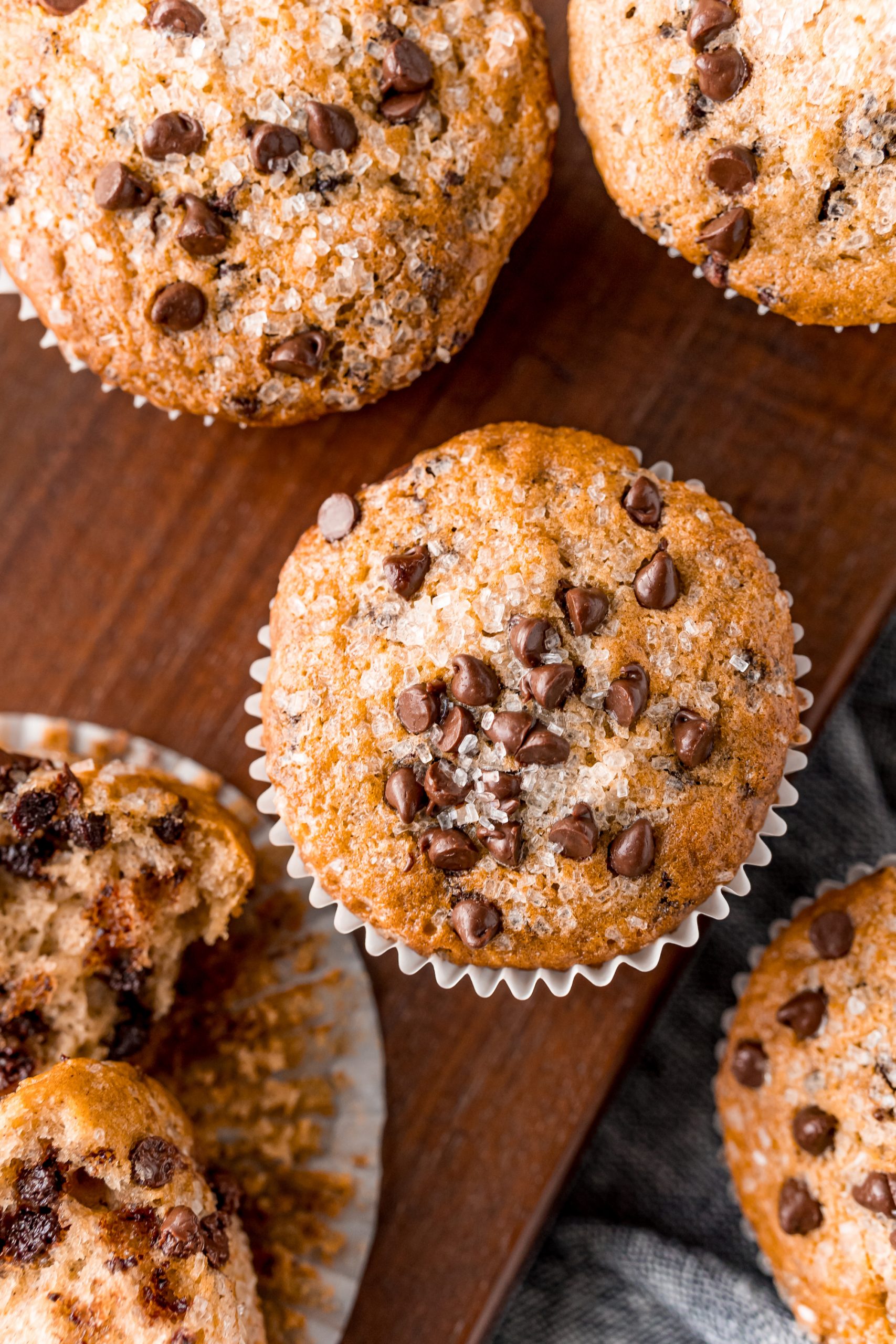 Easy Chocolate Chip Muffins Recipe - Sweet Cs Designs