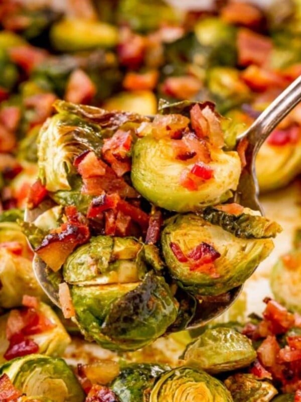 picture of brussels sprouts on a spoon