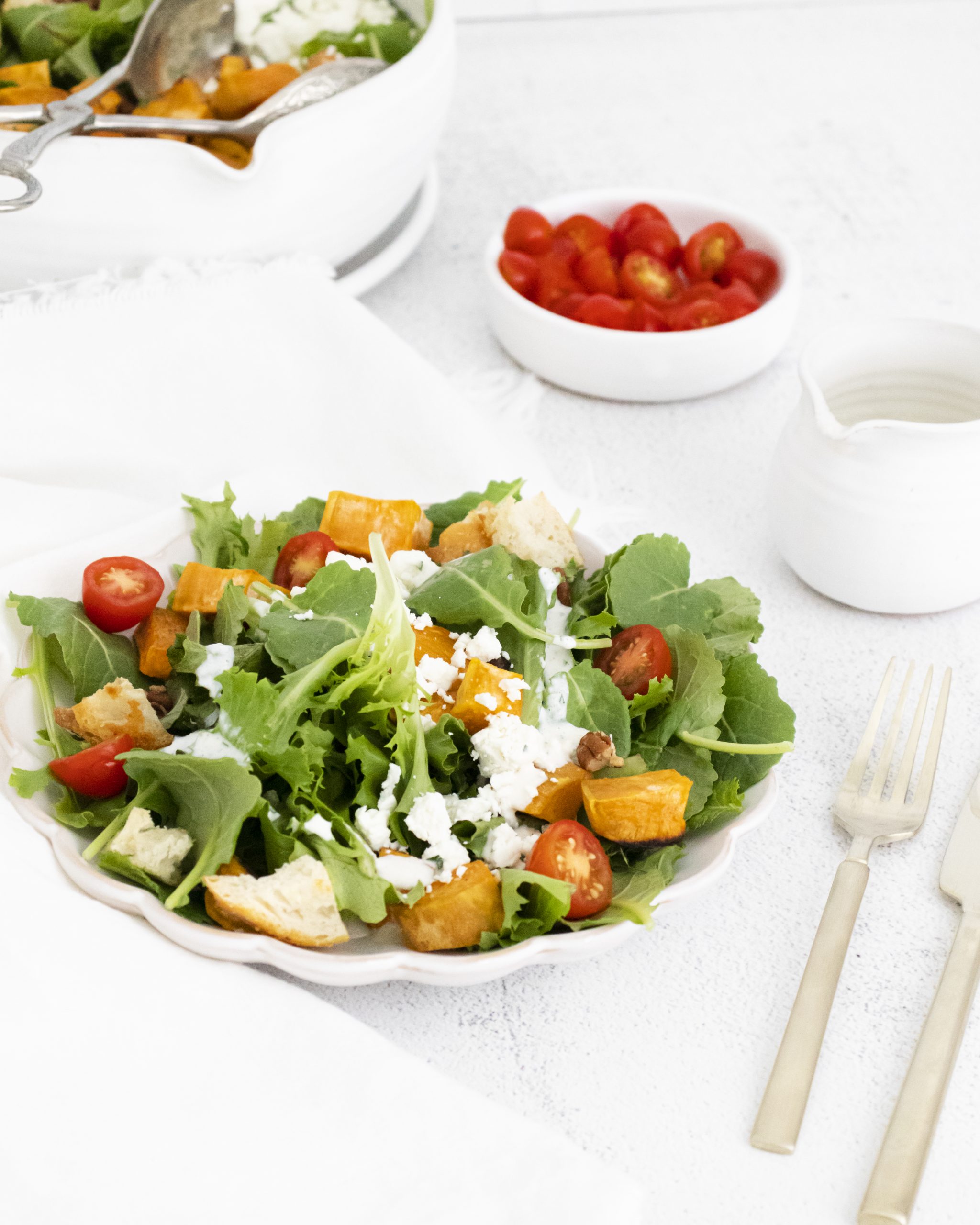 Roasted Sweet Potato and Goat Cheese Salad Sweet Cs Designs