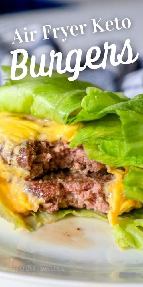 picture of lettuce wrap cheeseburger on a plate