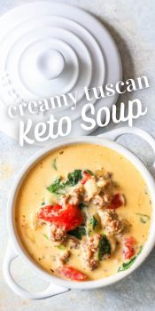 Creamy Keto Tuscan Soup - Sweet Cs Designs