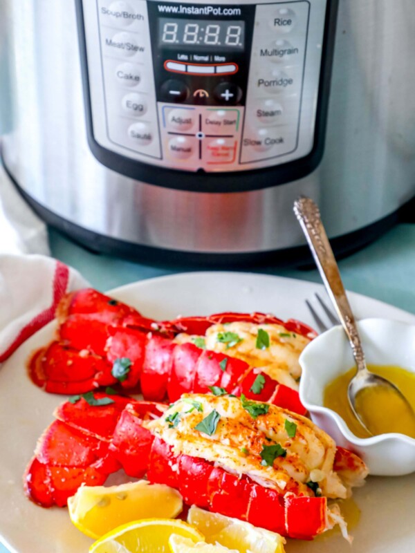 picture of lobster tails on a plate