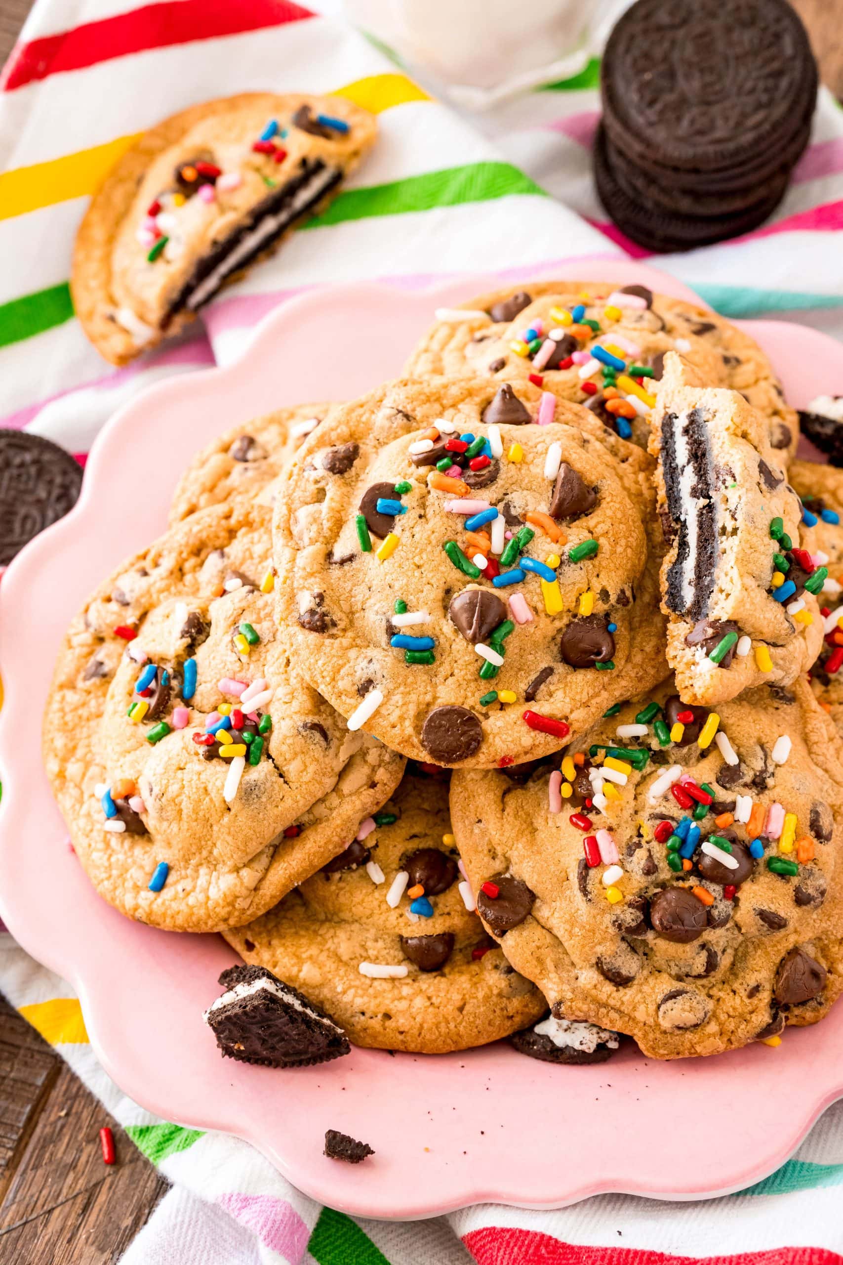 Easy Oreo Stuffed Chocolate Chip Cookies Sweet Cs Designs