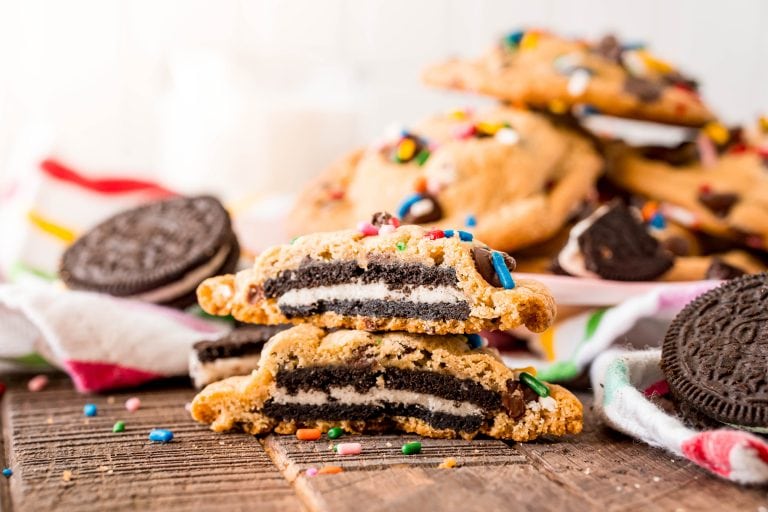 Easy Oreo Stuffed Chocolate Chip Cookies Sweet Cs Designs