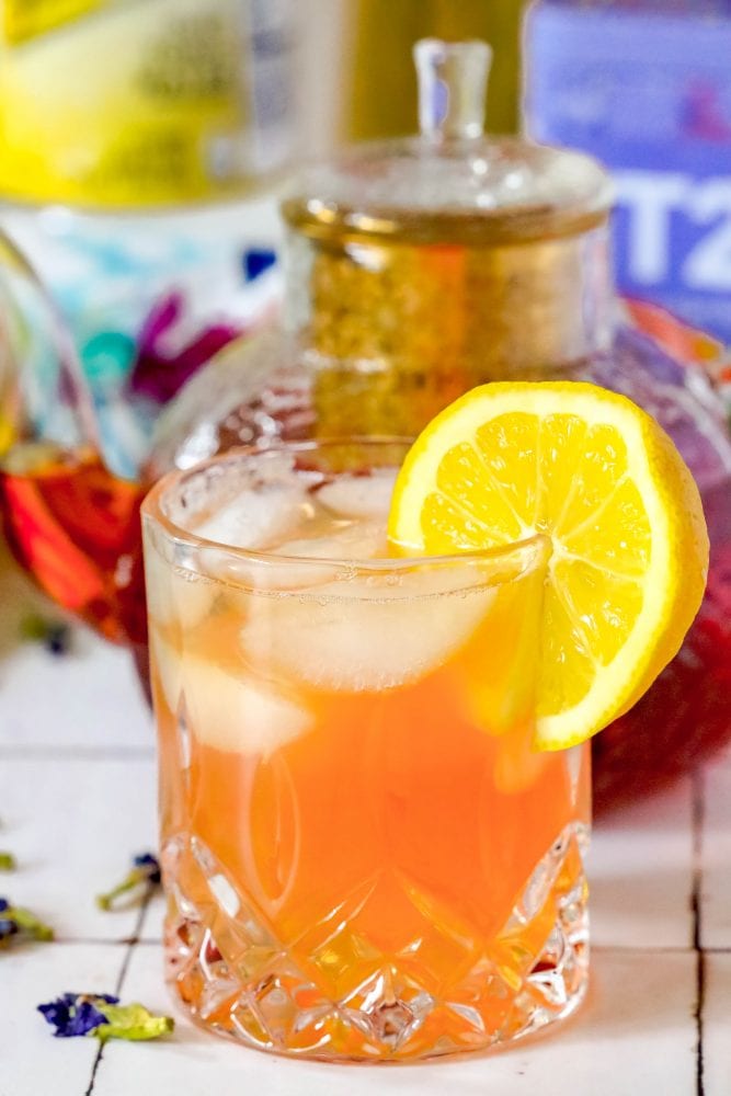 Premium Photo  Ice tea with slice of lemon in plastic cup on the wooden