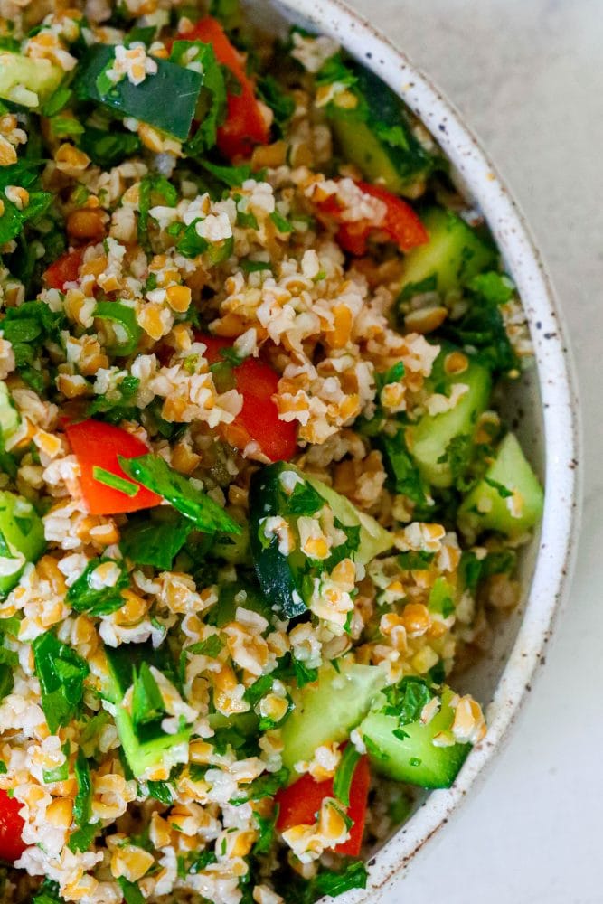 picture of tabbouleh in a bowl