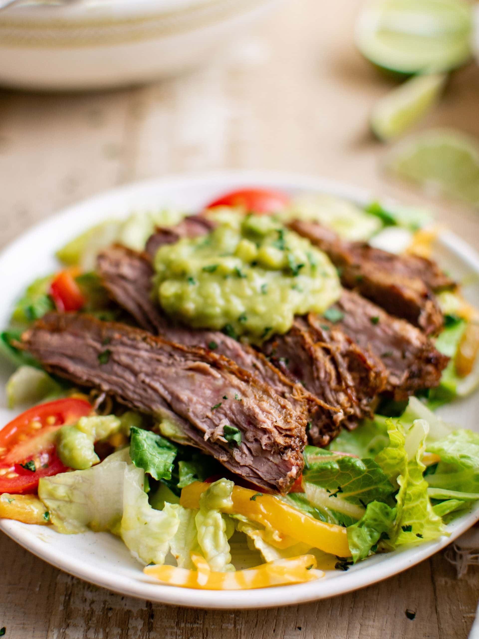 Easy Keto Beef Fajita Salad Story Sweet Cs Designs