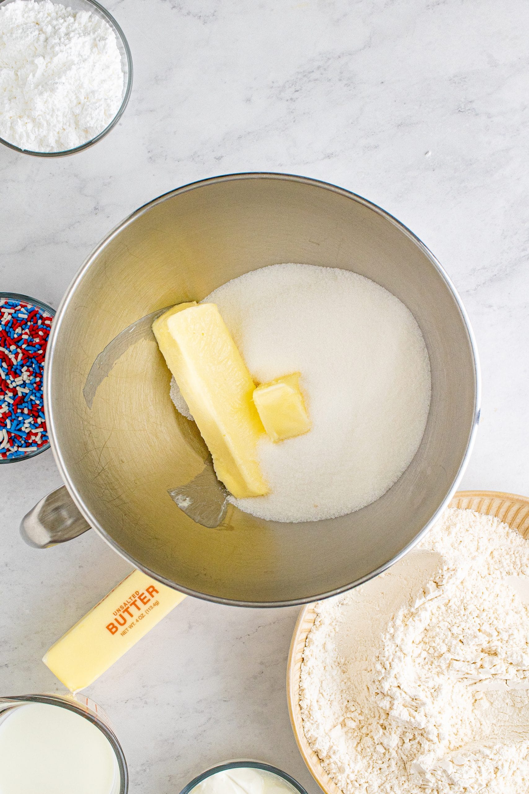 picture of butter and sugar in a bowl