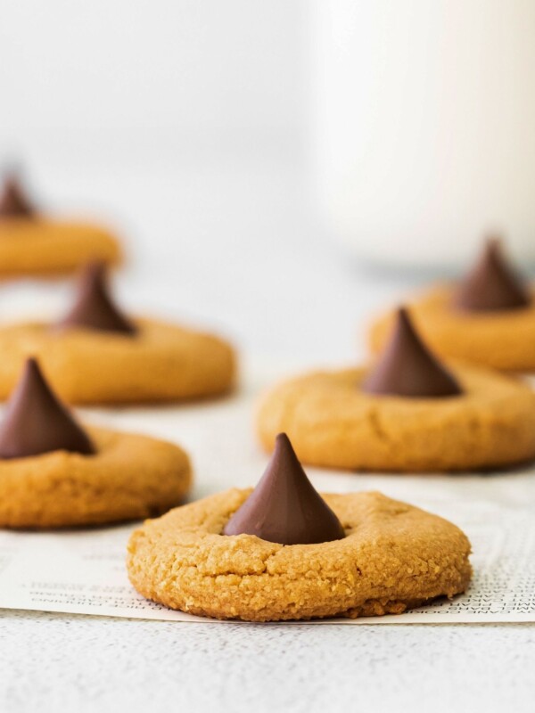 Easy peanut butter blossom cookies.
