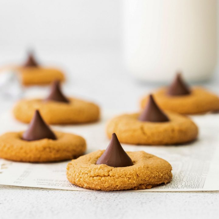 Easy peanut butter blossom cookies.