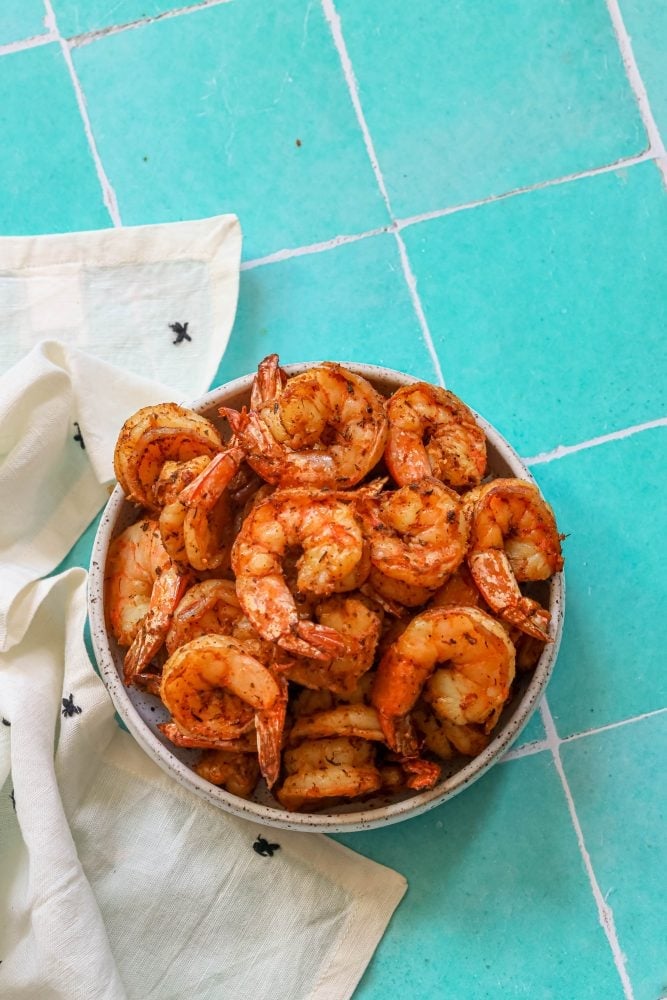 Air Fryer Blackened Shrimp Fajita Bowls - Inspiralized