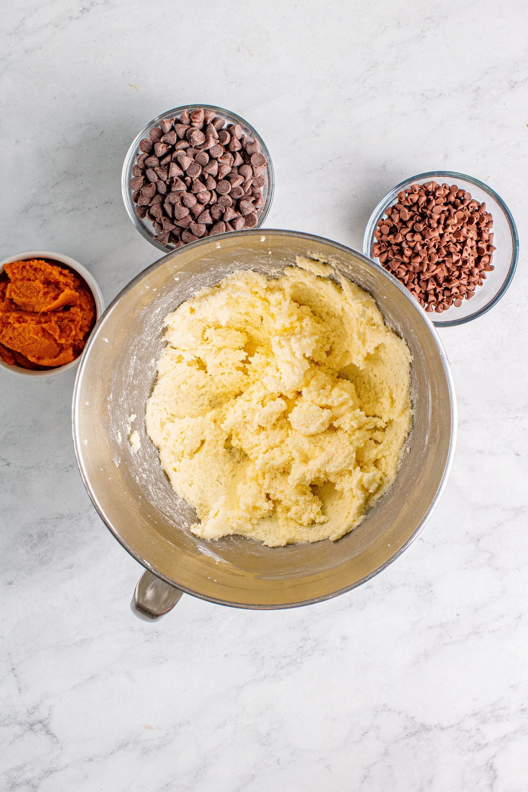 picture of cookie dough ingredients in a bowl